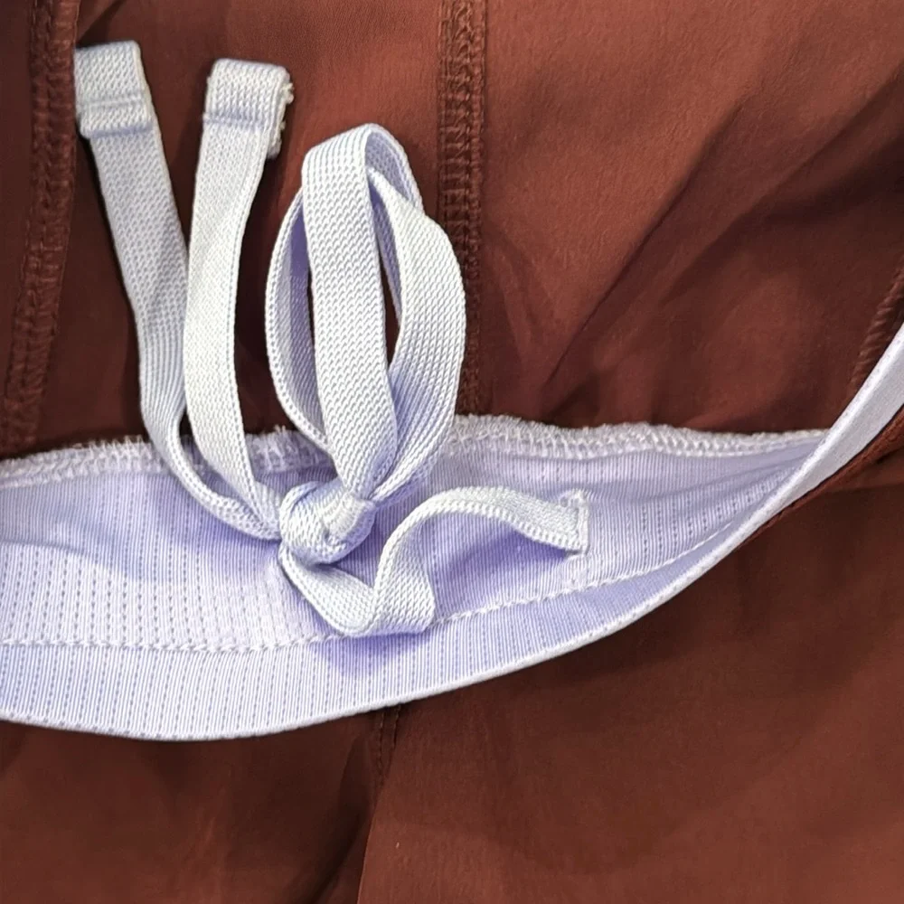 Fabletics Men's Burgundy Athletic 7 inch Shorts with Lavender Waistband NWT - Picture 10 of 11